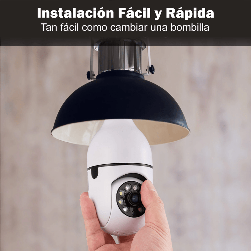 Cámara De Seguridad IP Wifi Bombillo 360 - Vinolli
