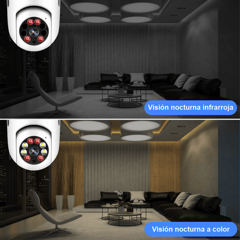 Cámara De Seguridad IP Wifi Bombillo 360 - Vinolli