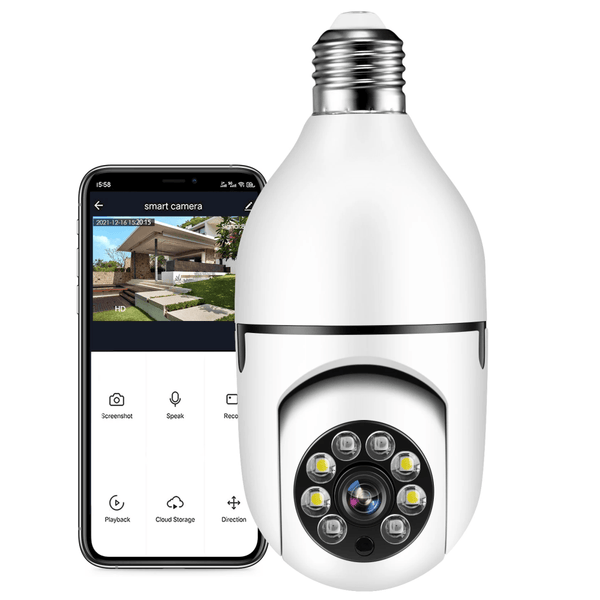 Cámara De Seguridad IP Wifi Bombillo 360 - Vinolli