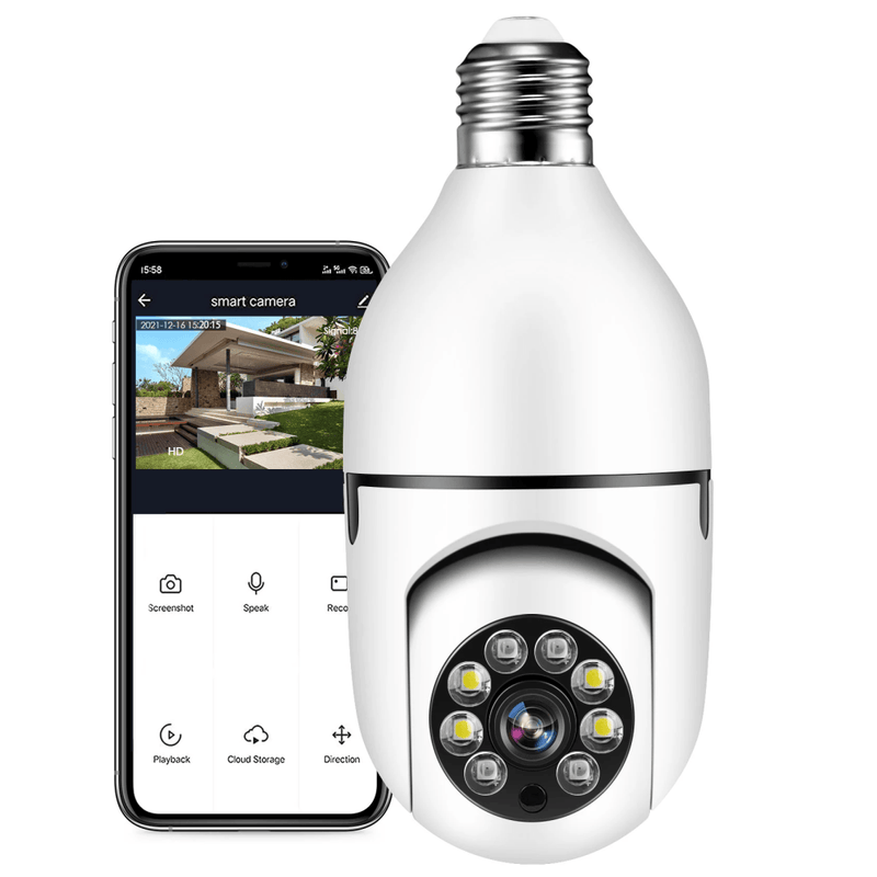 Cámara De Seguridad IP Wifi Bombillo 360 - Vinolli