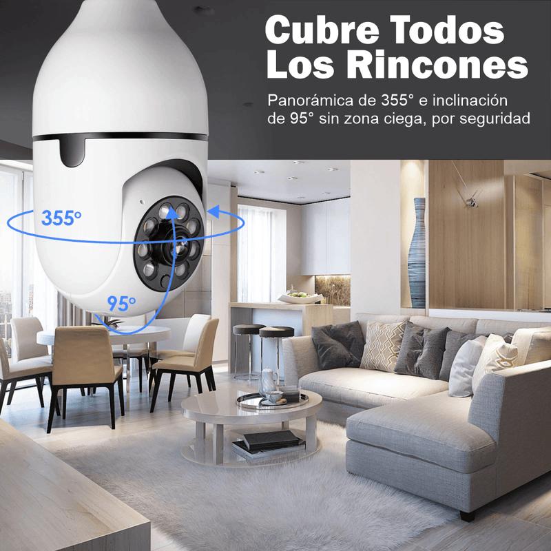 Cámara De Seguridad IP Wifi Bombillo 360 - Vinolli