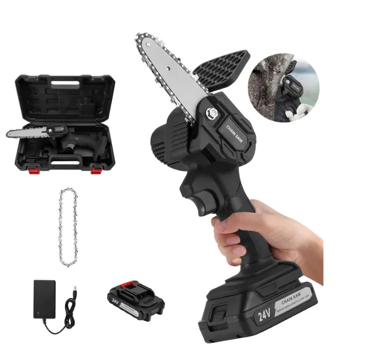 Motosierra Portátil Recargable MegaForce™ [2 BATERÍAS DE 48V]