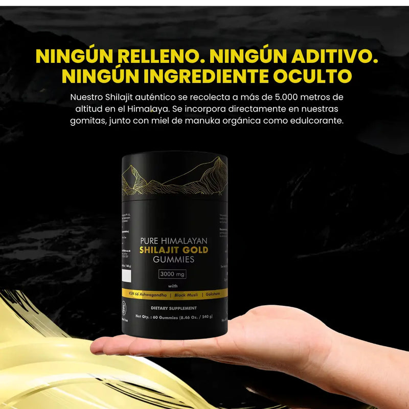 Shilajit Gold Gummies Himalaya 3000mg [ÚLTIMAS UNIDADES]