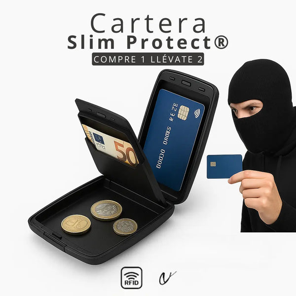 2x1 Cartera Slim Protect® – Antirrobo Con Protección RFID