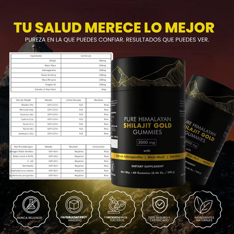 Shilajit Gold Gummies Himalaya 3000mg [ÚLTIMAS UNIDADES]