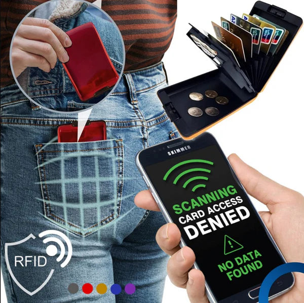 2x1 Cartera Slim Protect® – Antirrobo Con Protección RFID